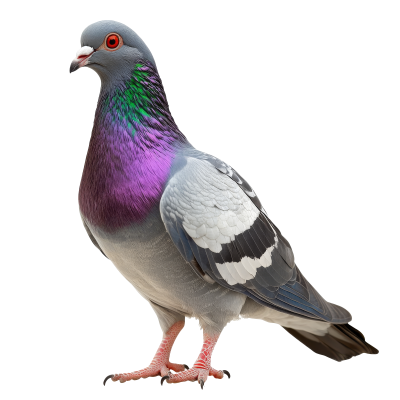 an upset pigeon